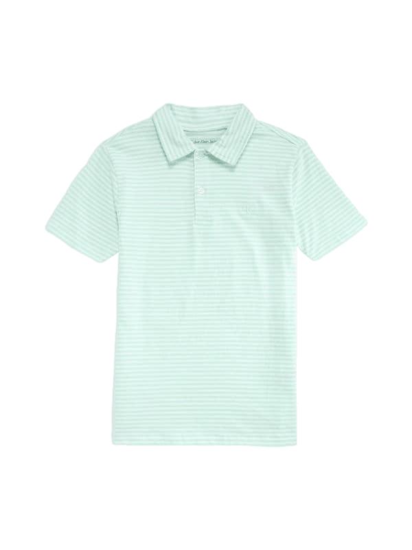 Calvin Klein Niños Polo - Menta a Rayas