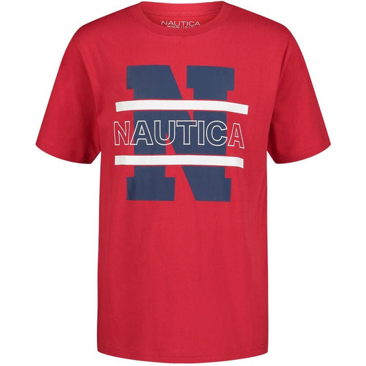 Nautica Boys' Short Sleeve Big N Graphic T-Shirt - Carmine - ColorPlay