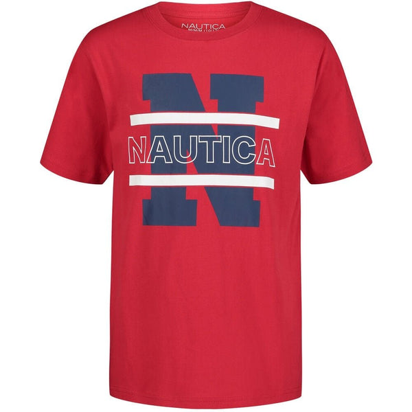Nautica Boys' Short Sleeve Big N Graphic T-Shirt - Carmine