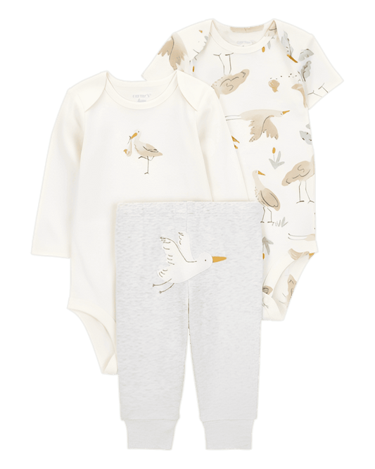 Carter's Baby 3-Piece Stork Bird Set Neutral - ColorPlay