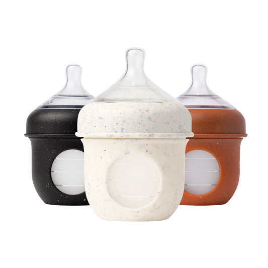 Boon NURSH Biberón Anti-Cólico 4oz (120ml) Set de 3 - Speckle Earth - ColorPlay