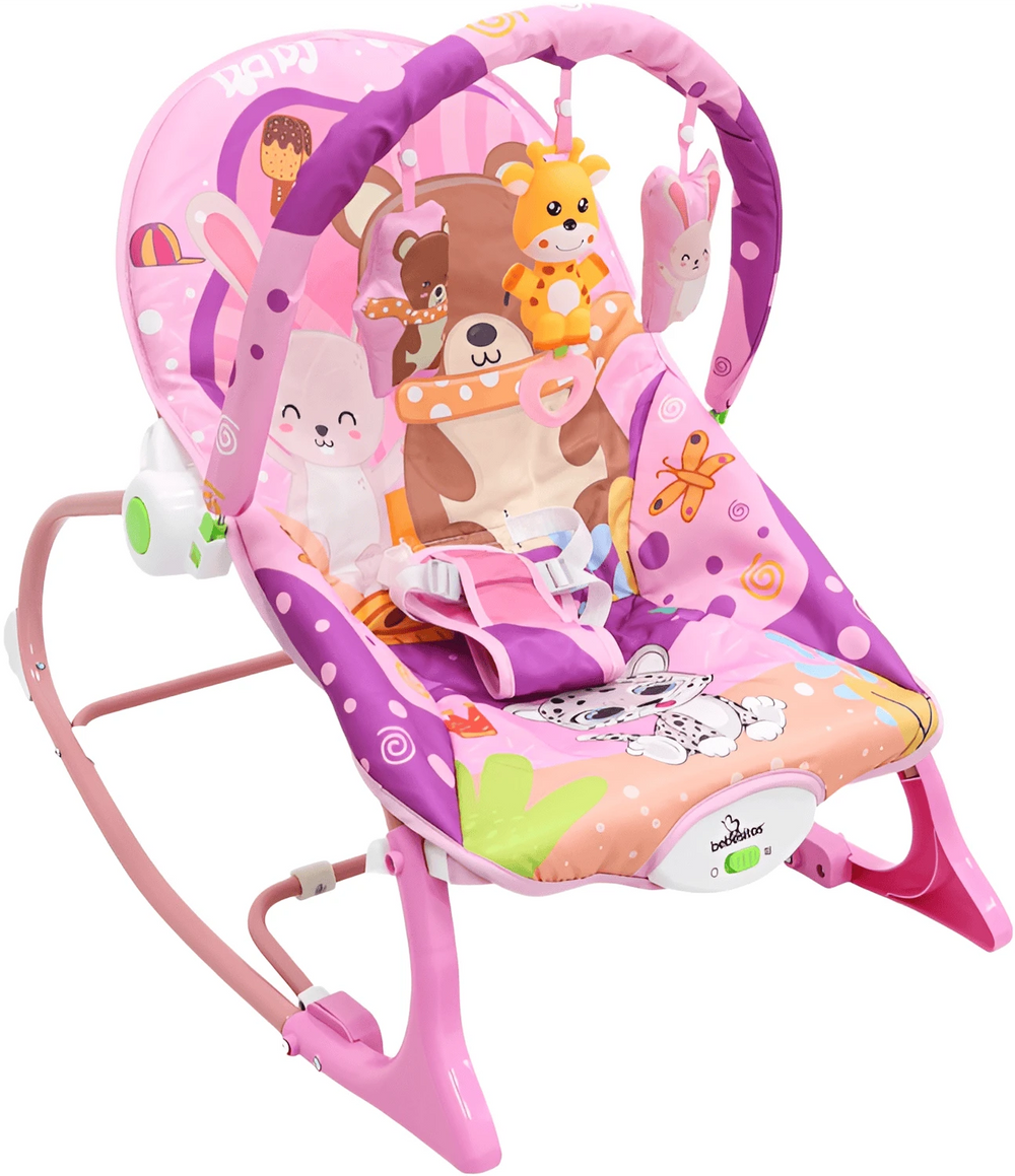 Bebesitos Baby Rocker ROC-405 Happy Animals Purple