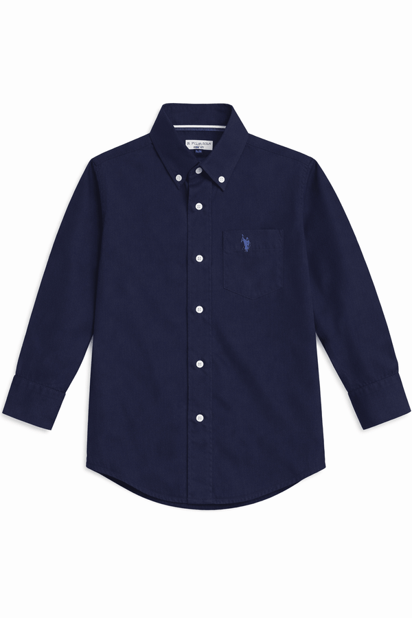 U.S. Polo Assn. Niños Camisa Manga Larga - Azul Marino