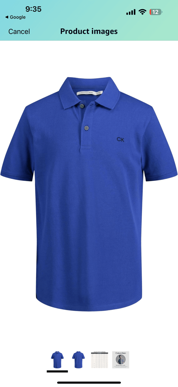 Calvin Klein Niños Polo - Azul