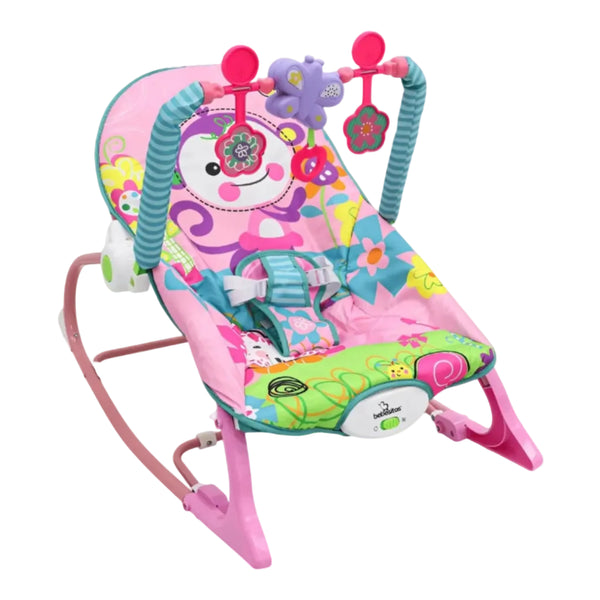 Premium Baby Rocker Butterfly Garden Pink