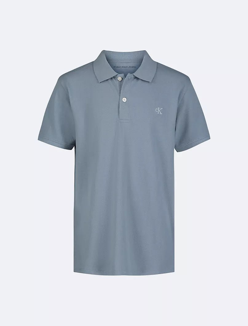 Calvin Klein Niños Polo - Gris Azulado