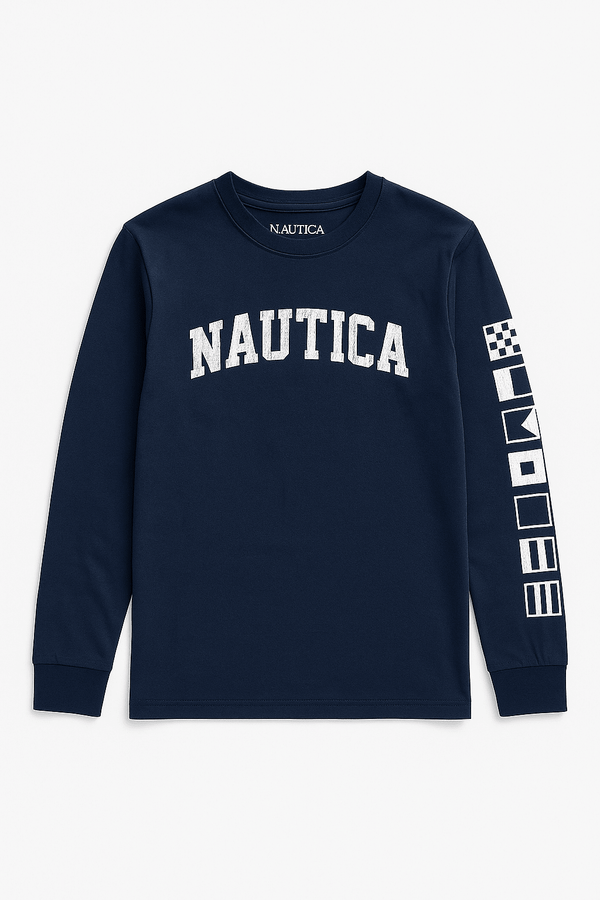 Nautica Niños Camiseta Manga Larga - Azul Marino