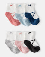 Carter's Baby Girl 6-Pack Socks Ballet Bow - Image 1