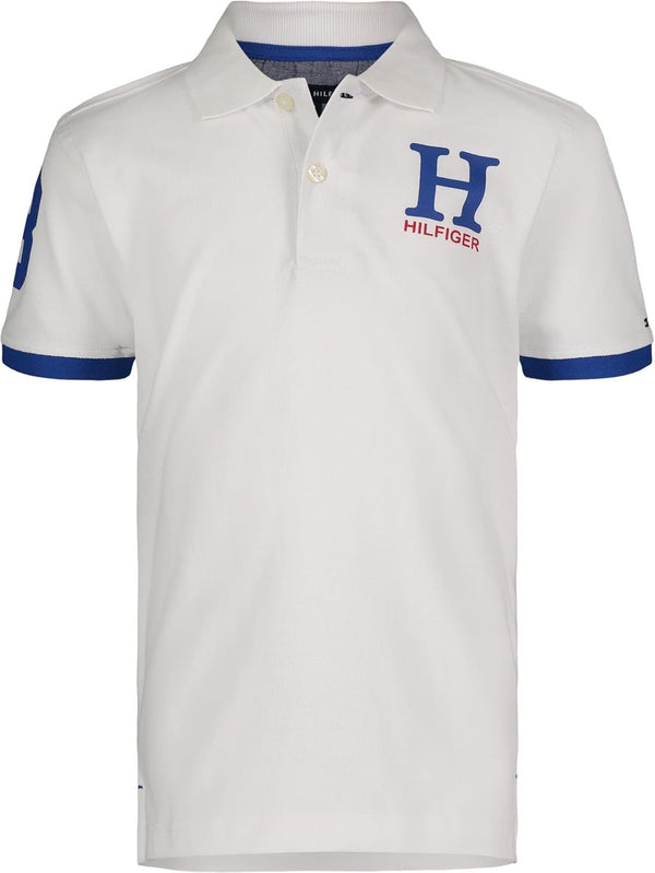Tommy Hilfiger Niños Polo Logo H - Blanco