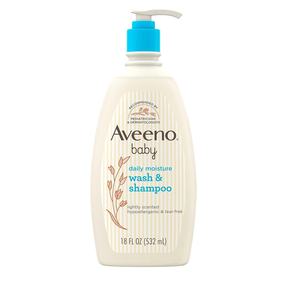 Aveeno Baby Daily Moisture Wash and Shampoo 8 FL OZ
