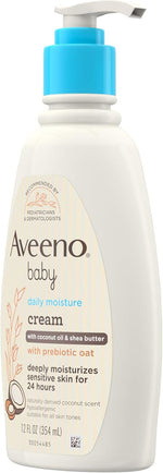Aveeno Baby Daily Moisturizing Cream with Prebiotic Oat 12 fl oz - Image 5