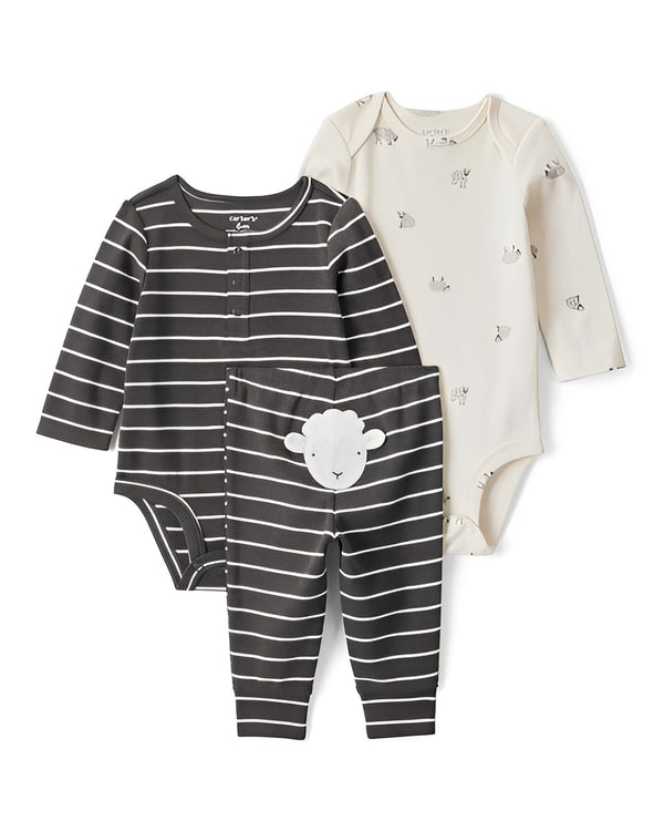Carter's Baby Boy 3 piece Bodysuits & Pant Set White Black