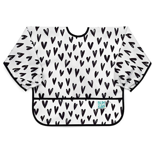 Bumkins Sleeved Bib - Hearts - ColorPlay