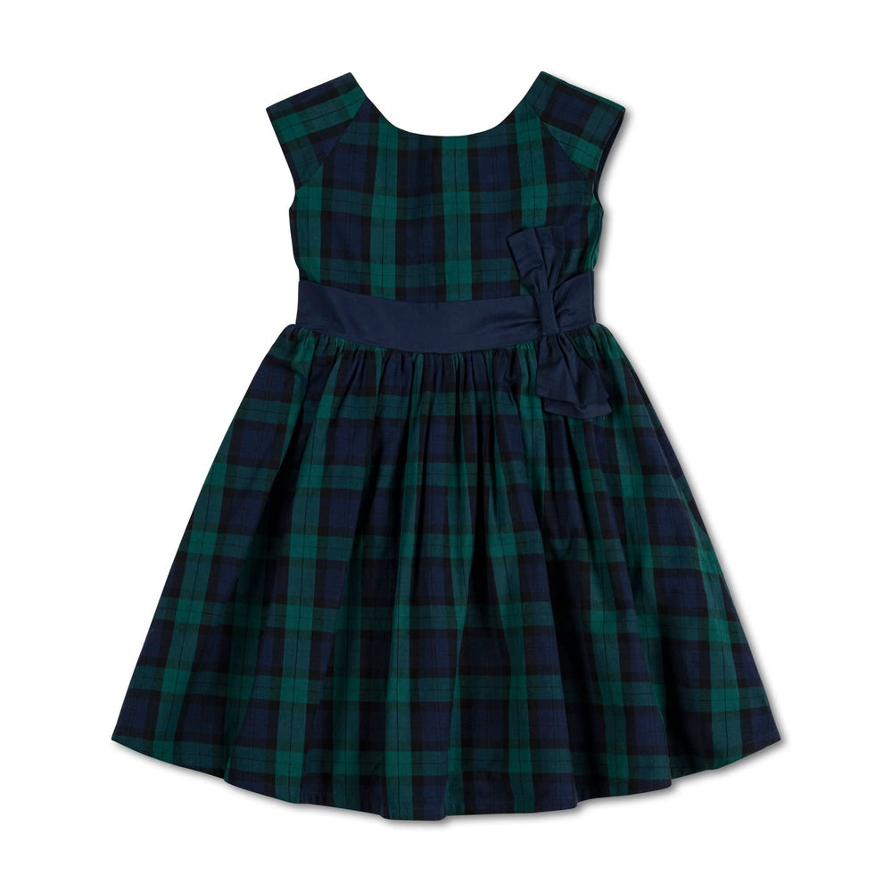 Hope & Henry Cap Sleeve Organic Party Dress with Bow Sash