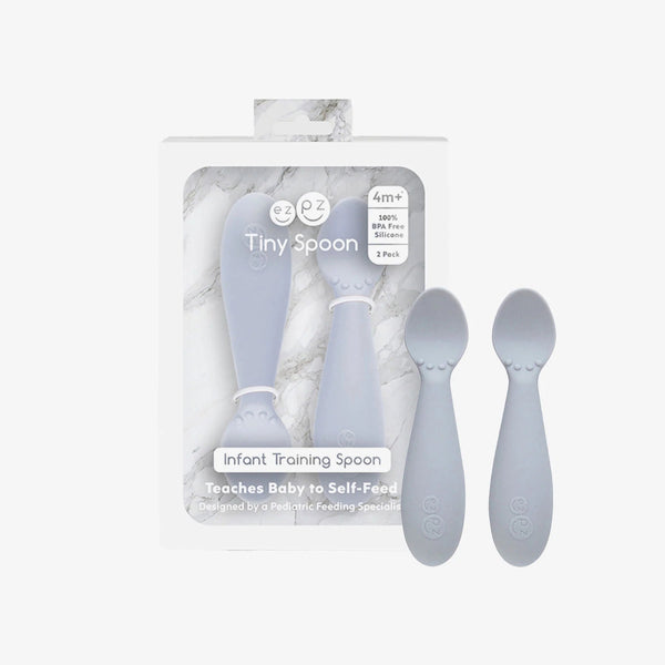 ezpz Tiny Spoon 2-Pack - Pewter