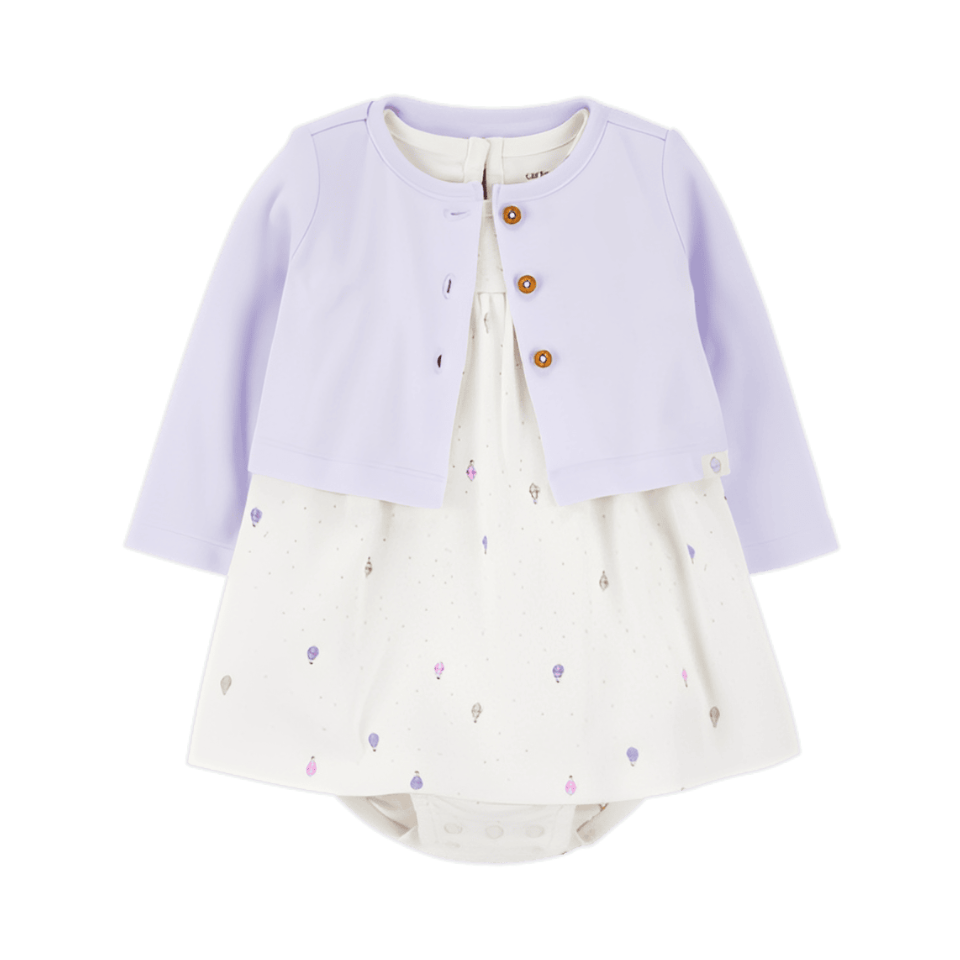 Carter's Bodysuit Dress & Cardigan Set