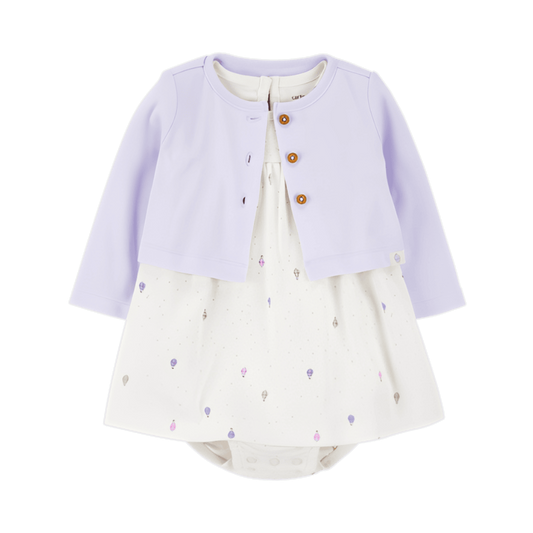 Carter's Bodysuit Dress & Cardigan Set - ColorPlay