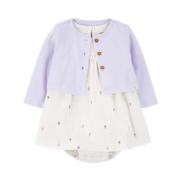 Carter's Bodysuit Dress & Cardigan Set