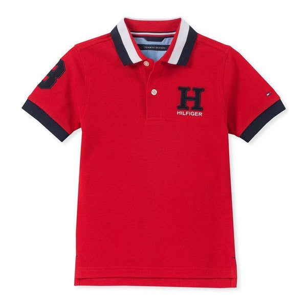 Tommy Hilfiger Niños Polo Logo H - Rojo
