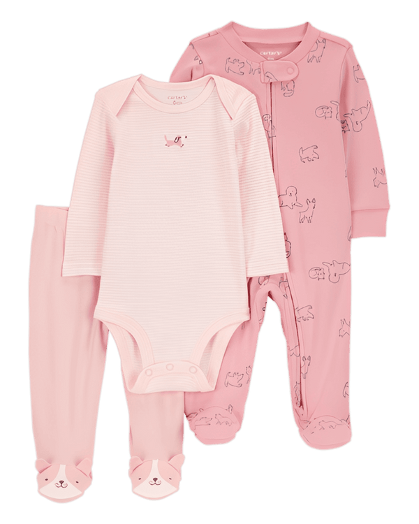 Carter's Baby Girl 3 Piece Puppy Multi Piece Set
