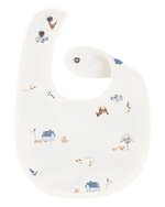 Carter's Baby 3 Pack Dog Bibs Blue Ivory - Image 2