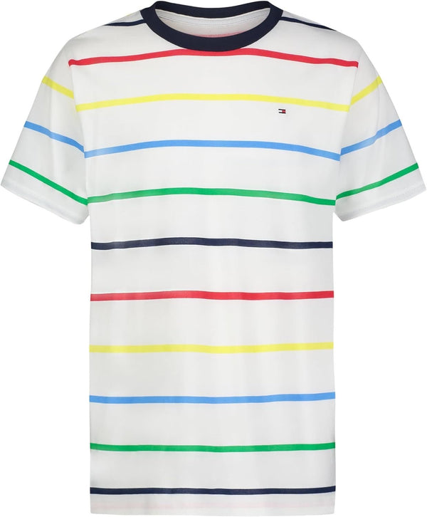 Tommy Hilfiger Niños Camiseta - Blanco a Rayas