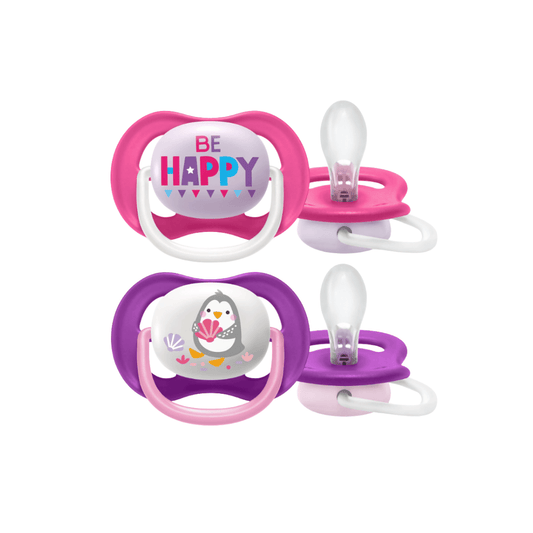 Avent Chupetes Ultra Air Be Happy rosado-morado - ColorPlay