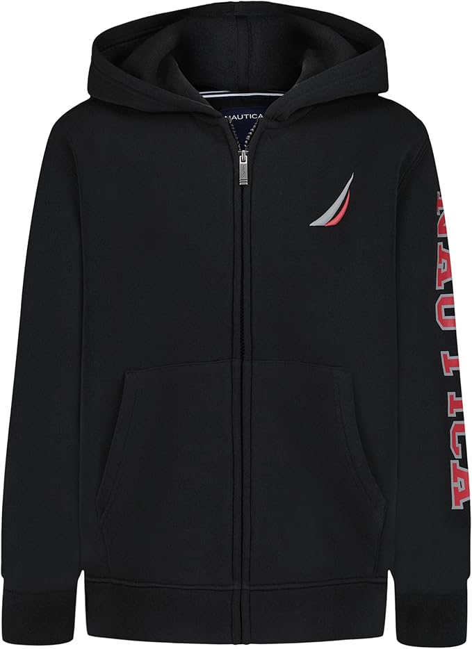 Nautica Niños Hoodie con Cierre - Negro