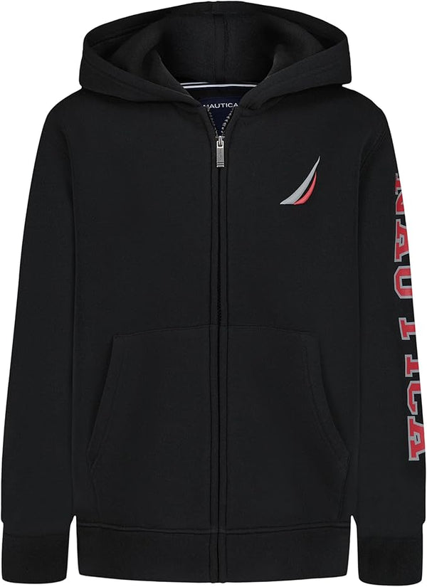 Nautica Niños Hoodie con Cierre - Negro