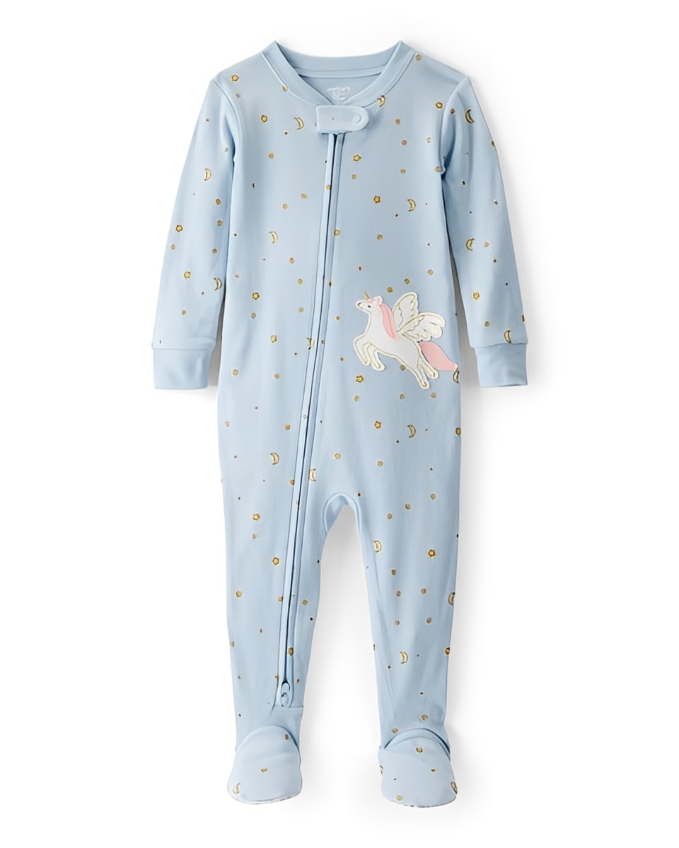 Carter's Toddler Girl Unicorn 100 Percent Cotton 1 Piece Pajamas Blue