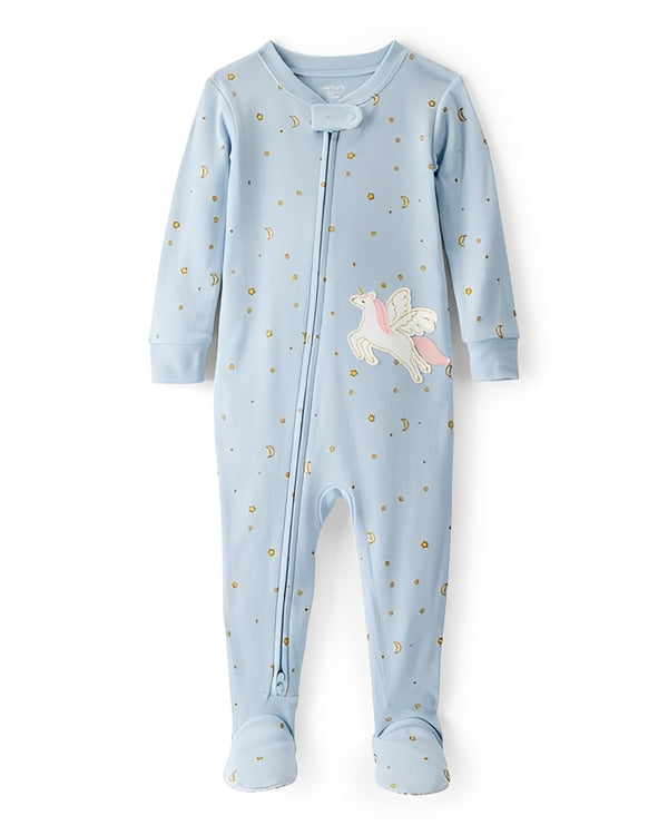 Carter's Toddler Girl Unicorn 100 Percent Cotton 1 Piece Pajamas Blue