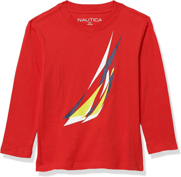 Nautica Niños Camiseta Manga Larga - Rojo