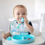 Bumkins Silicone Grip Dish - Blue - Image 2