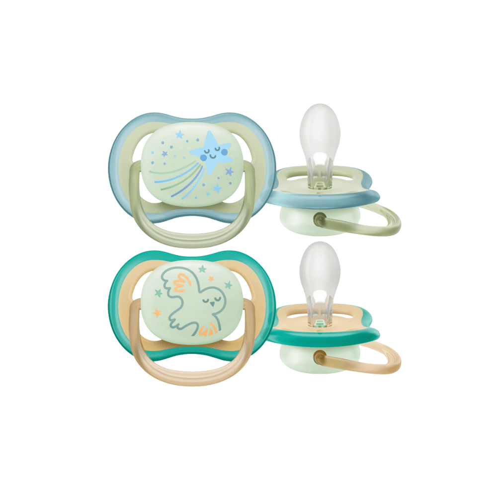 Avent Chupetes Ultra Air Estrella Fugaz verde-celeste