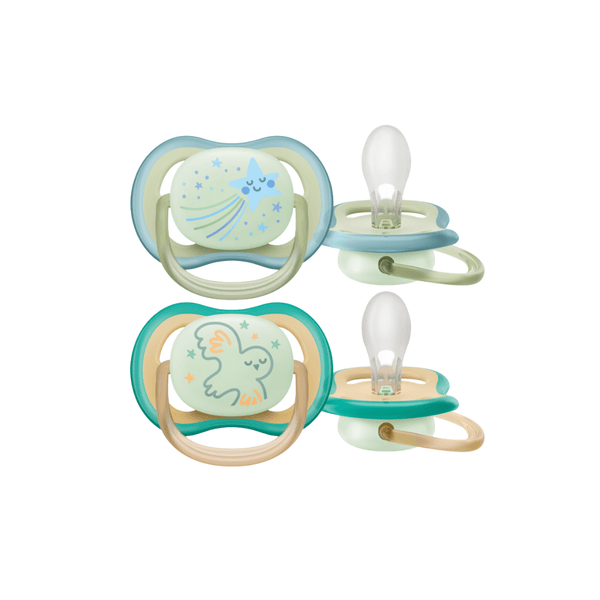 Avent Chupetes Ultra Air Estrella Fugaz verde-celeste