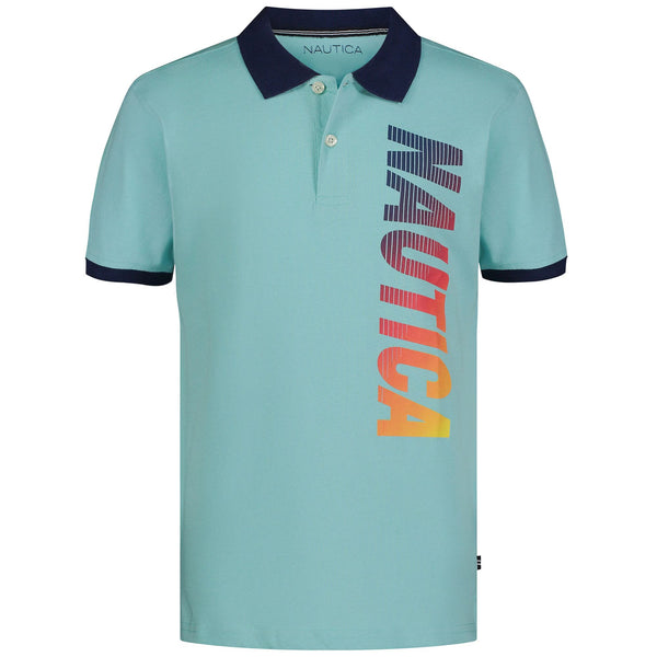 Nautica Niños Polo Gráfico - Turquesa