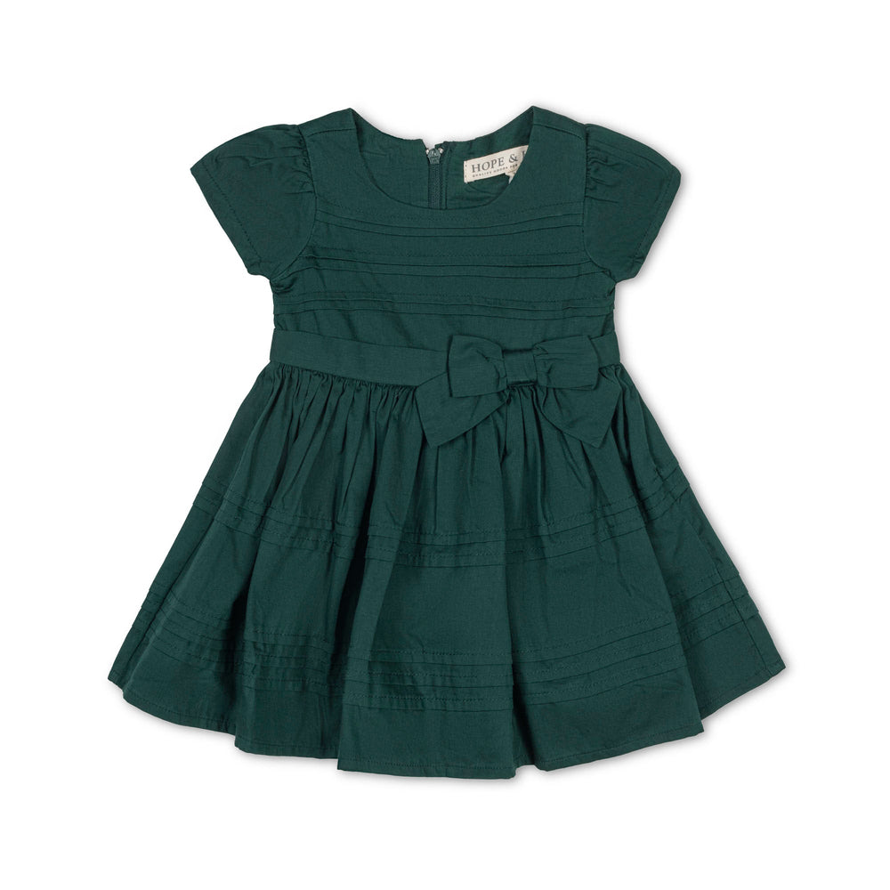 Hope & Henry Organic Pleated Sateen Party Dress