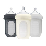 Boon NURSH Biberón Anti-Cólico 8oz (240ml) Set de 3 - Gris Multi - Image 2