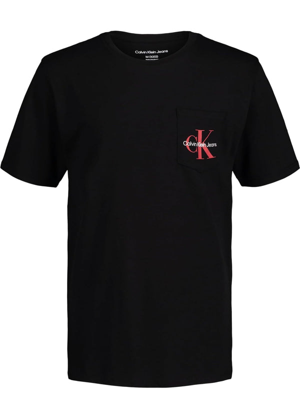 Calvin Klein Niños Camiseta con Bolsillo - Negro