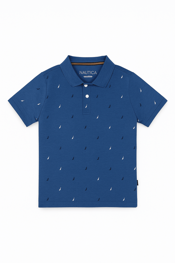 Nautica Niños Polo - Azul Estampado