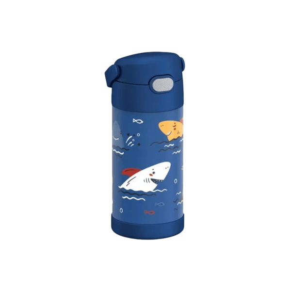 Thermos Funtainer 12oz Print Tiburón Azul