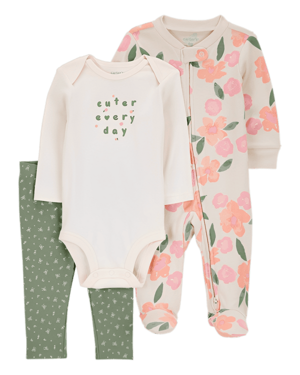 Carter's Baby Girl 3 Piece Floral Multi Piece Set