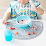 Bumkins Silicone First Feeding Set - Blue - Image 2