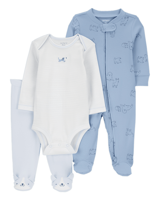 Carter's Baby Boy 3-Piece Puppy Sleep & Play Set Blue - ColorPlay
