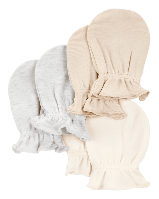 Carter's Baby 3-Pack Mitts - Ivory/Heather - ColorPlay