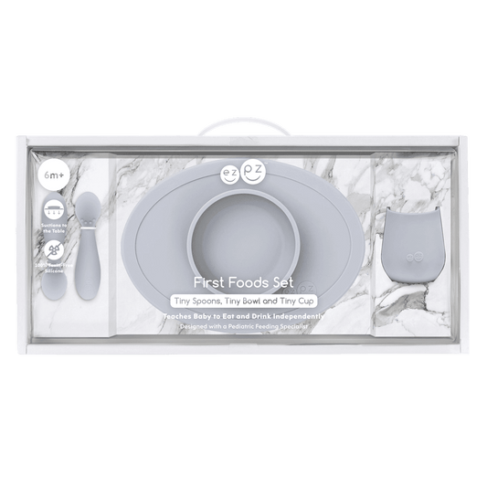 ezpz First Foods Set - Grey - ColorPlay