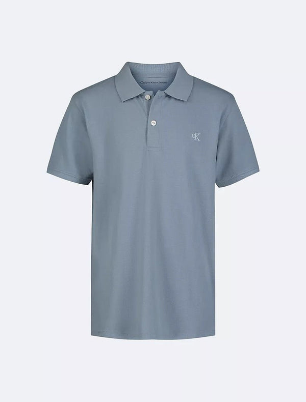 Calvin Klein Niños Polo - Gris Azulado