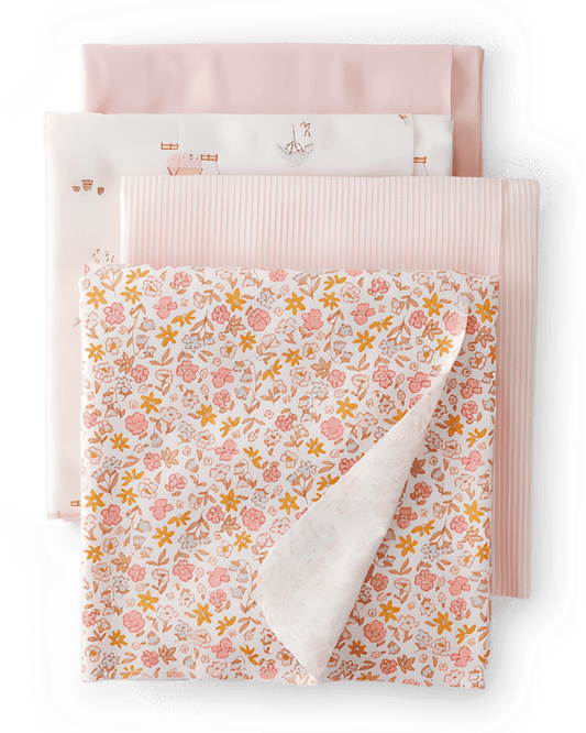 Carter's Baby 4 Pack Floral Receiving Blankets Pink - ColorPlay