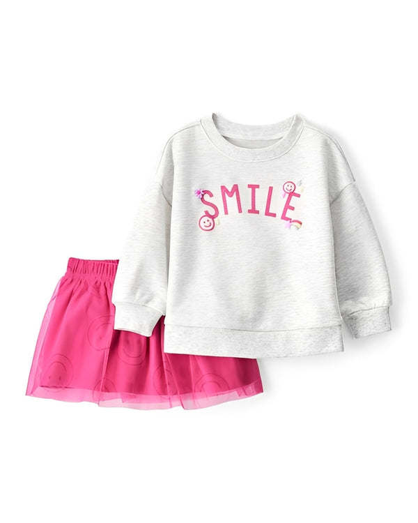 Carter's Toddler Girl 2-Piece Smile Sweatshirt Tulle Skirt