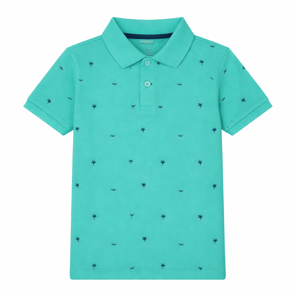 Nautica Boys' Print Polo – Green